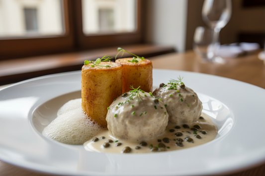 Konfierte Kartoffel-Zylinder (Modern Dining Style)