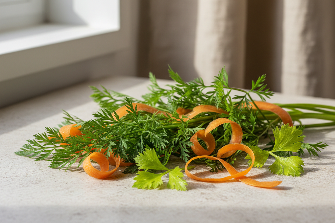 🌿 Zero Waste in der Küche: Möhrenkraut, Sellerieblätter & Co. – Viel zu schade für die Tonne!