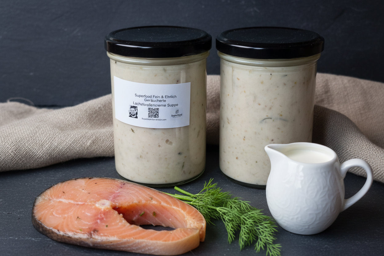 🐟 Feinster Genuss aus den Tiefen der Heimat: Geräuchertes Lachsforellen-Cremesüppchen