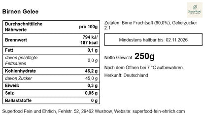 🍐 Birnen-Gelee: Zarte Süße und natürliche Eleganz