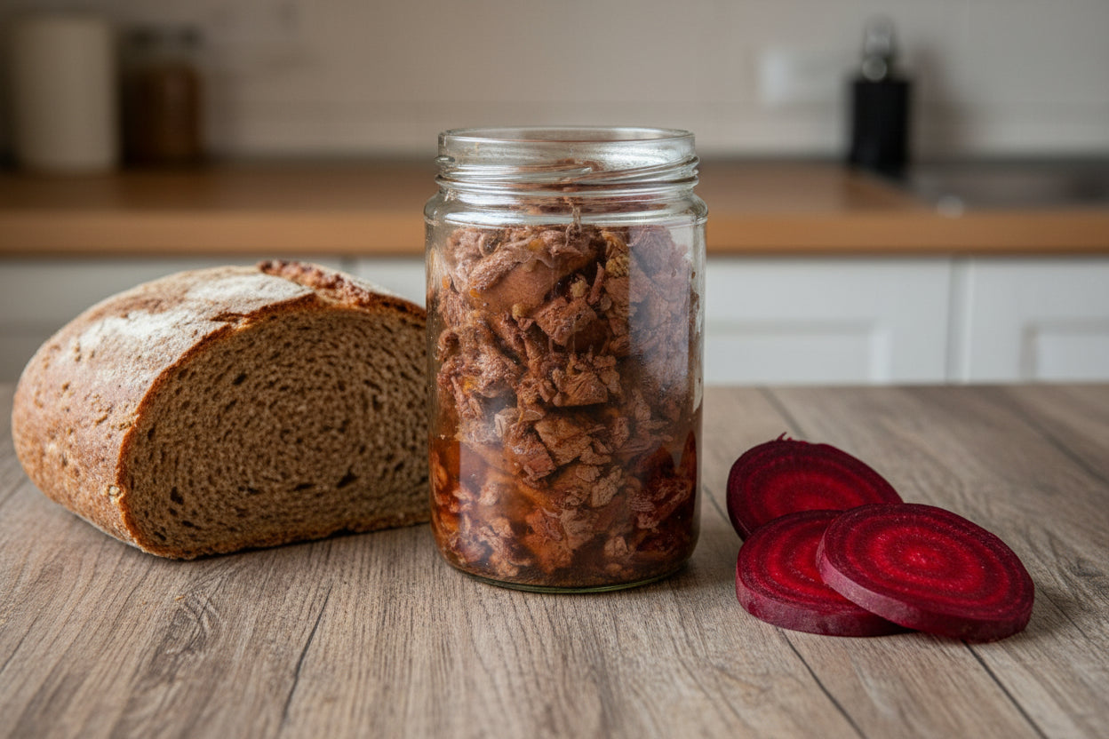 BIO Wendländische Bratels vom Wasserbüffel (390g) – Regionale Delikatesse von Mertens Mützen