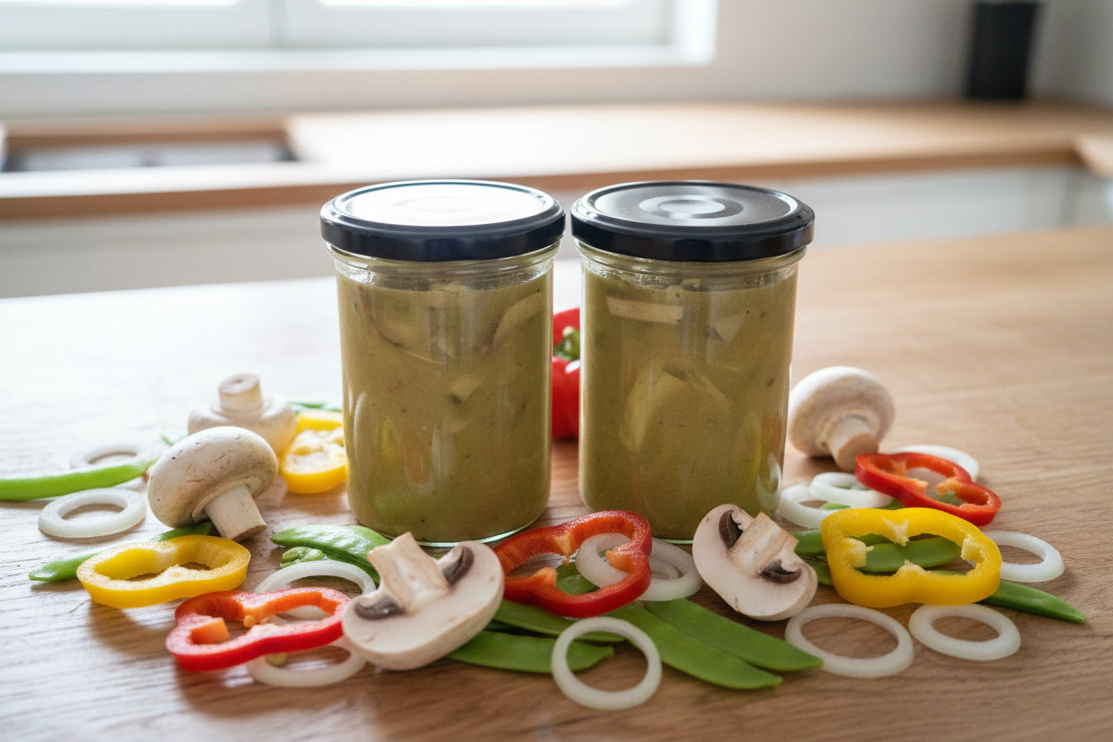 🍲 Exotischer Genuss für deine Pause: Curry-Hühnchen-Gemüse-Suppe