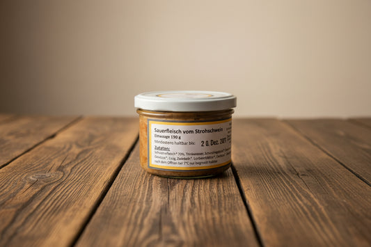 Bio Sauerfleisch vom Strohschwein (190g) – Norddeutscher Klassiker von Mertens Mützen