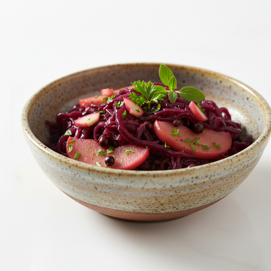 Apfel-Rotkohl fertig im Glas
Pflanzlicher Apfel-Rotkohl kaufen
Veganes Rotkohl Rezept im Glas
Hausgemachter Apfel-Rotkohl
Feinkost Rotkohl vegan
Klassischer Rotkohl im Glas
Apfel-Rotkohl Feinkost Bundle
Veganes Beilagen-Set
Rotkohl im Glas Geschenkset
Regionaler Rotkohl fertig zubereitet
Premium pflanzlicher Rotkohl
Gourmet Rotkohl vegan
Rotkohl Beilage für Genießer
Hochwertiger Apfel-Rotkohl
Veganes Rotkohl Menü Set
Veganer Apfel-Rotkohl im Glas ohne Schweineschmalz – handgemacht von Superfood fein & ehrli
