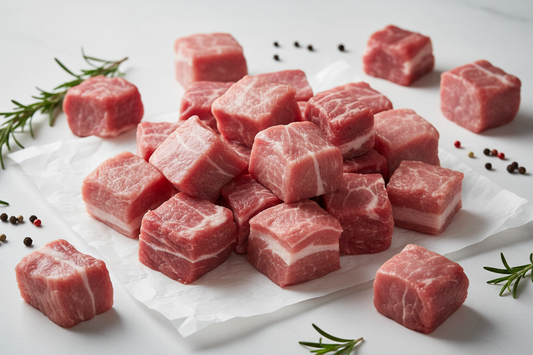 Schweine Gulasch roh